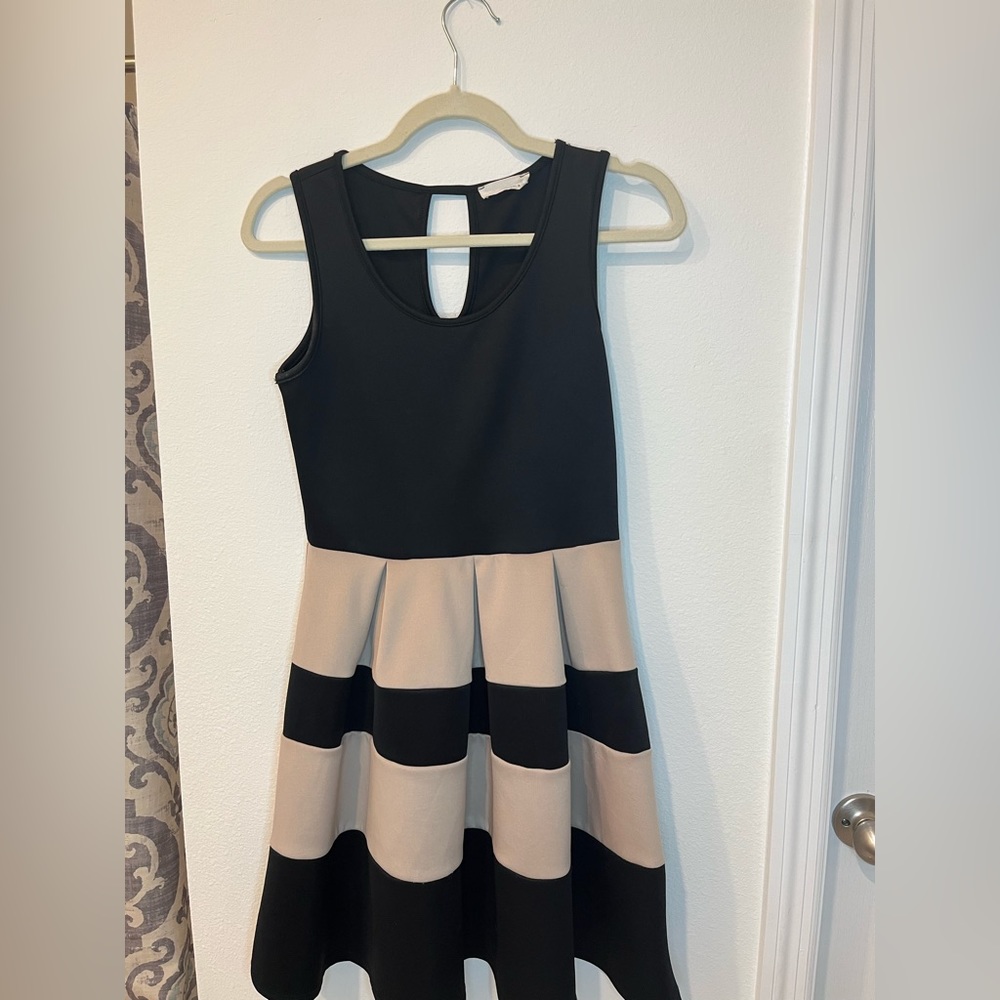 Color block Fit and flare mini dress